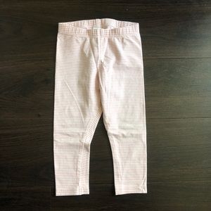 H&M Pink Stripe Organic Cotton Leggings